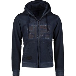 GEO NORWAY GOTZ Men - Felpa con Zip da Uomo - Felpa in Cotone da Uomo - Felpa con Cappuccio Giacca A Manica Lunga - Felpa con Ca