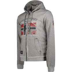 GEO NORWAY GOTZ Men - Felpa con Zip da Uomo - Felpa in Cotone da Uomo - Felpa con Cappuccio Giacca A Manica Lunga - Felpa con Ca