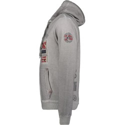 GEO NORWAY GOTZ Men - Felpa con Zip da Uomo - Felpa in Cotone da Uomo - Felpa con Cappuccio Giacca A Manica Lunga - Felpa con Ca