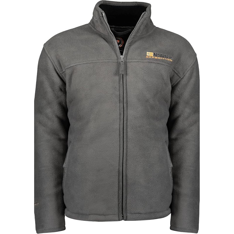 Geographical Norway Usine Men - Uomo Warm Thick Fleece Zip - Uomo Warm Winter Sweatshirt Jacket Soft - Felpa A Maniche Lunghe Fo