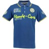 Geographical Norway Polo da Uomo con Logo in Gomma Impressions Chest, Back & Sleeve Embroidery Collar Buttons