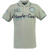Geographical Norway Polo da Uomo con Logo in Gomma Impressions Chest, Back & Sleeve Embroidery Collar Buttons