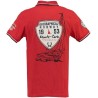 Geographical Norway Polo da Uomo con Logo in Gomma Impressions Chest, Back & Sleeve Embroidery Collar Buttons