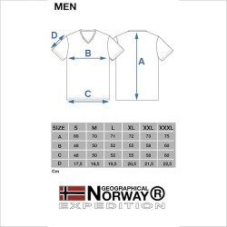 Geographical Norway Jidney Men - T-Shirt Cotone Uomo - Classica T-Shirt Estiva Logo - Camicia A Maniche Corta - Scollo V Regolar