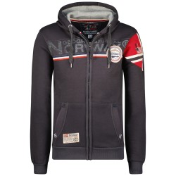Geographical Norway Felpa Sweatshirt Maglia Faponie Uomo Men Manica Lunga Long sleavess Full Zip Cappuccio Hood