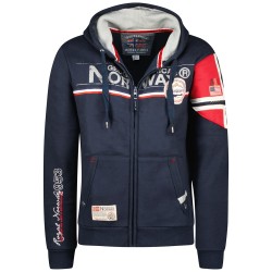 Geographical Norway Felpa Sweatshirt Maglia Faponie Uomo Men Manica Lunga Long sleavess Full Zip Cappuccio Hood