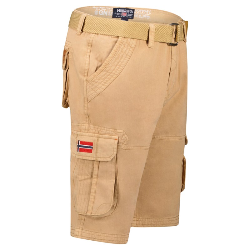 GEO NORWAY PIONEC - Bermuda Casual in Cotone da Uomo (Beige XL)