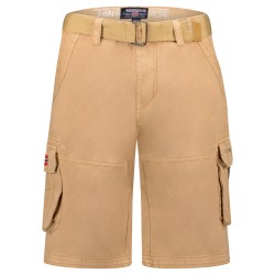 GEO NORWAY PIONEC - Bermuda Casual in Cotone da Uomo (Beige XL)