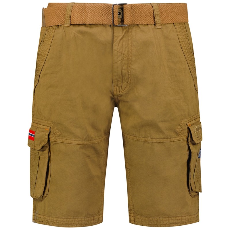 GEO NORWAY PIONEC - Bermuda Casual in Cotone da Uomo (Beige XL)
