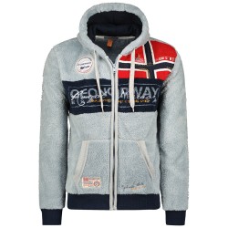 Felpa GEOGRAPHICAL NORWAY Uomo Men Flyer SHERCO Regular Fit Full Zip Cappuccio