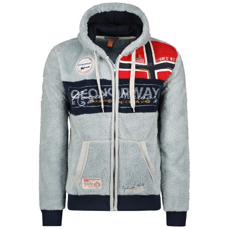 Felpa GEOGRAPHICAL NORWAY Uomo Men Flyer SHERCO Regular Fit Full Zip Cappuccio