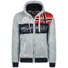Felpa GEOGRAPHICAL NORWAY Uomo Men Flyer SHERCO Regular Fit Full Zip Cappuccio