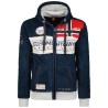Felpa GEOGRAPHICAL NORWAY Uomo Men Flyer SHERCO Regular Fit Full Zip Cappuccio