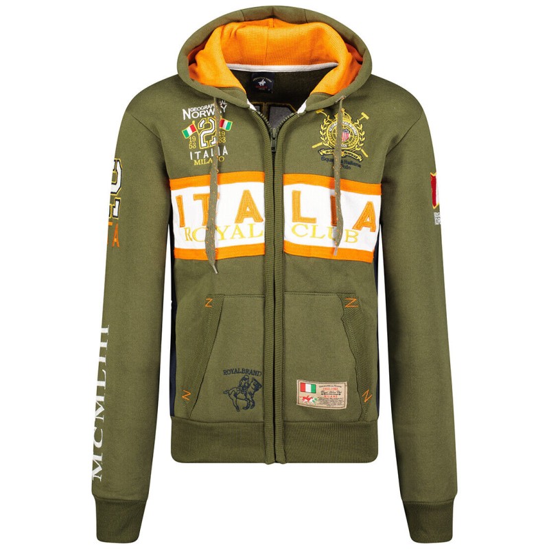 GEOGRAPHICAL NORWAY FILIO NEW maglia Uomo Men Full Zip Cappuccio