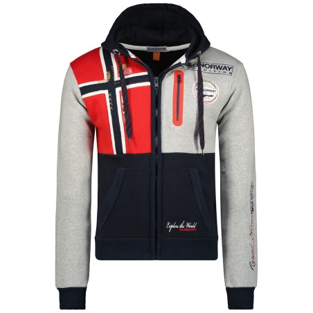Geonorway- geographical norway Felpa uomo con cappuccio full Zip con tasche "Gexplorer "