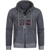 Geographical Norway Gimdo Men - Felpa con Cappuccio con Tasca a Canguro - Felpe con Logo da Uomo - Felpa con Cappuccio a Maniche