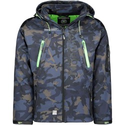 Geographical Norway Techno Men - Giacca Cappuccio Softshell Impermeabile Uomo - Giacca Vento Tattica Da Esterno - Escursionismo