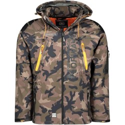 Geographical Norway Techno Men - Giacca Cappuccio Softshell Impermeabile Uomo - Giacca Vento Tattica Da Esterno - Escursionismo