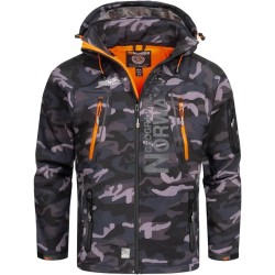 Geographical Norway Techno Men - Giacca Cappuccio Softshell Impermeabile Uomo - Giacca Vento Tattica Da Esterno - Escursionismo