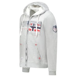 Geographical Norway - Felpa con Cappuccio in Pile, da Uomo, Modello Gisland, Disponibile in 4 Colori (S-XXXL)