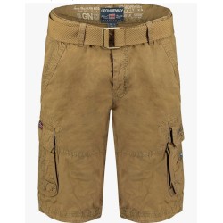 GEO NORWAY PIONEC - Bermuda Casual in Cotone da Uomo (Beige XL)